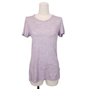 Icebreaker Merino Wool Short Sleeve Tee Lilac Sz Medium